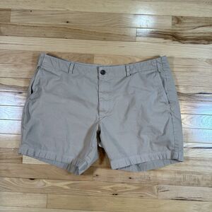 Brooks Brothers 1818 Mens Beige Cotton Blend Shorts W42